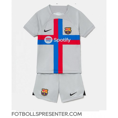 Barcelona Tredje tröja Barn 2022-23 Kortärmad (+ korta byxor)